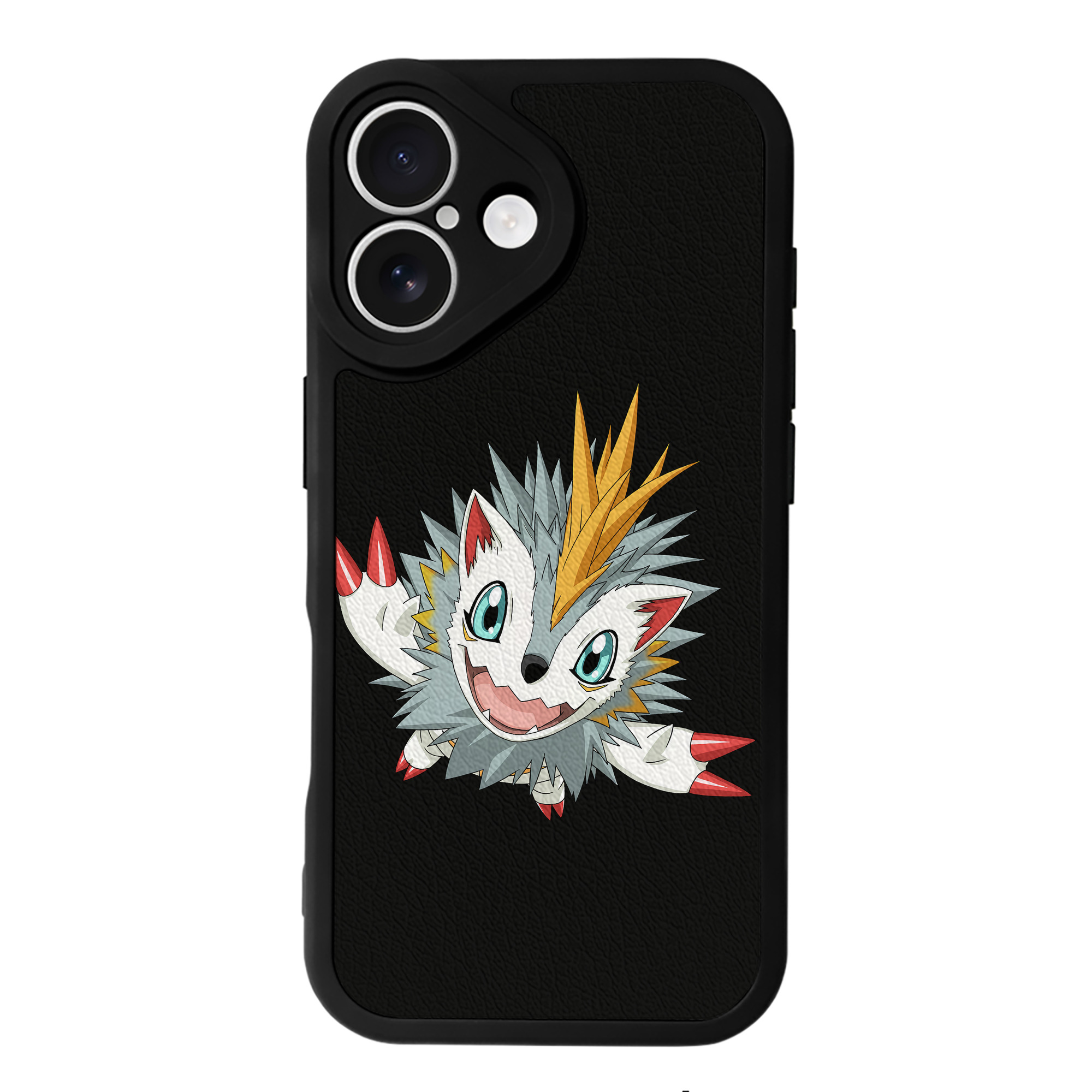 （画像用） Digimon デジタルモンスター/デジモン 【iPhone 16シリーズ対応】シリコンスマホケース（レザー調） 材質：シリコン